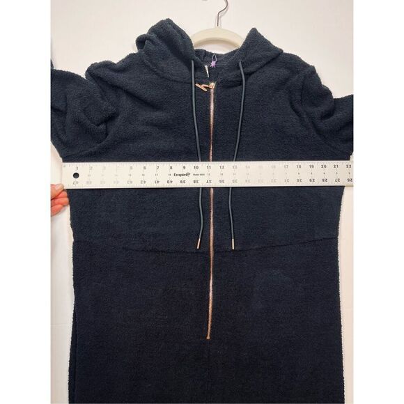 Fabletics Lizzo Yitty Pet Me Heart Pocket Cozy Romper Caviar Black Size 2X NEW! - Picture 2 of 13